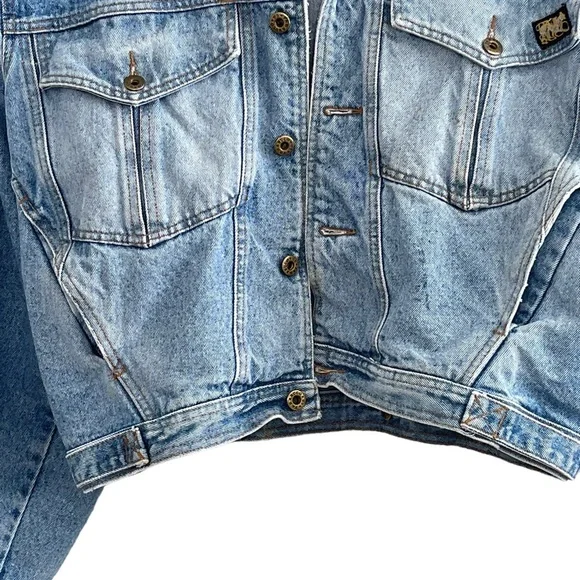 Vintage PARASUCO 90s Oversized Trucker Chore Denim Jean Jacket - Picture 7 of 14
